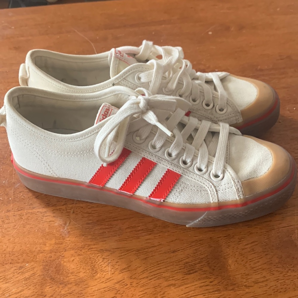 Adidas NIZZA canvas shoes 7.5 mens 9.5 womens.
